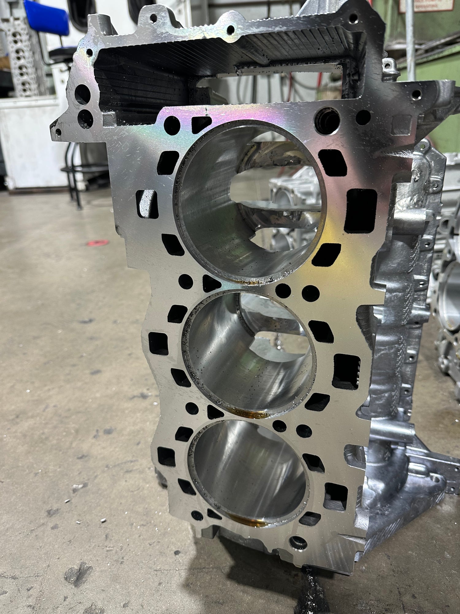CNC machined Porsche engine case liner repair