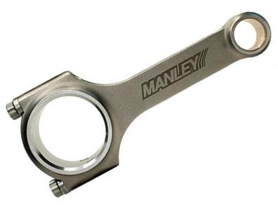 Manley 14024-4 H-beam connecting rod set, 5.137 in. length, 3/8 in. ARP 2000 bolts, Subaru EJ engines
