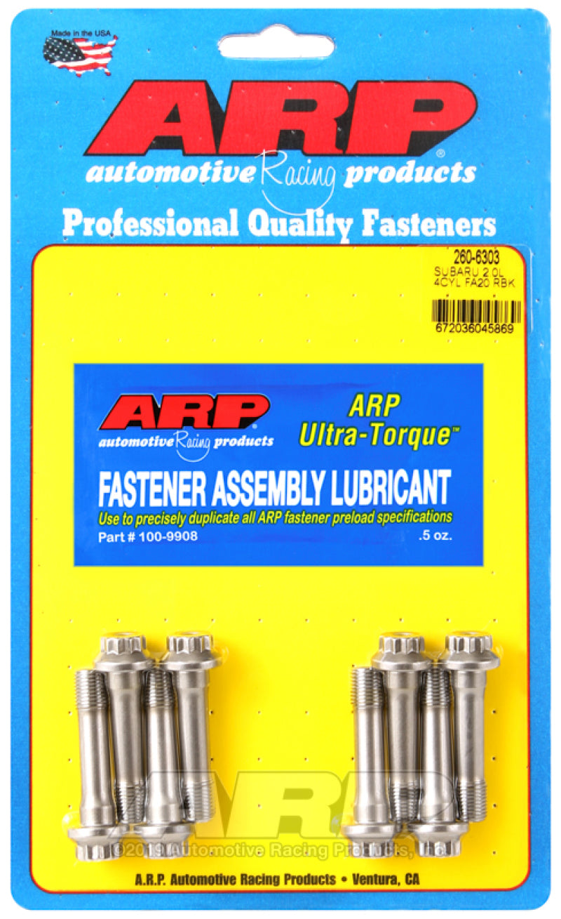 ARP 260-6303 rod bolt kit, Subaru FA20