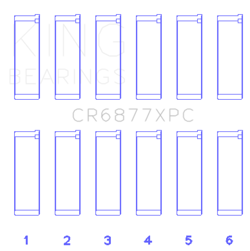 King coated performance rod bearing set, BMW S54B32 3.2L (E46 M3)